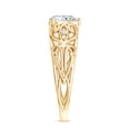 thumbnail image 3 of Certified Pear Lab Grown Diamond Filigree Engagement Ring, 0.6 Carat, EF-VS Quality, 10K Yellow Gold, US 3.00, 3 of 8
