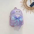 thumbnail image 2 of FUZHIQ Sequin Bow School Backpack for 1st 2nd 3rd 4th Grade, Sparkly Glitter Bookbag with Mesh Bow Decor, Cute Lightweight Elementary School Bag, Purple, 2 of 6