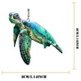 thumbnail image 4 of Vikakiooze Home Decor Under $5, Flat Sea Turtle Mom With Baby OrNament, Cute Car OrNament, Turtle Hanging Home OrNament, 4 of 7