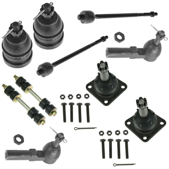 TRQ 10 pc Kit Front Tie Rod End Ball Joint Sway Bar Link for Camaro Firebird PSA59345