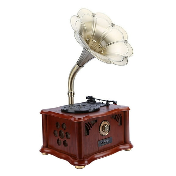 Electric Phonograph Vintage Phonograph Small Speaker Antique Vinyl Record Player European-style Living Room Vinyl Record Player Vinyl Record Player Vintage ,Perfect Gift
