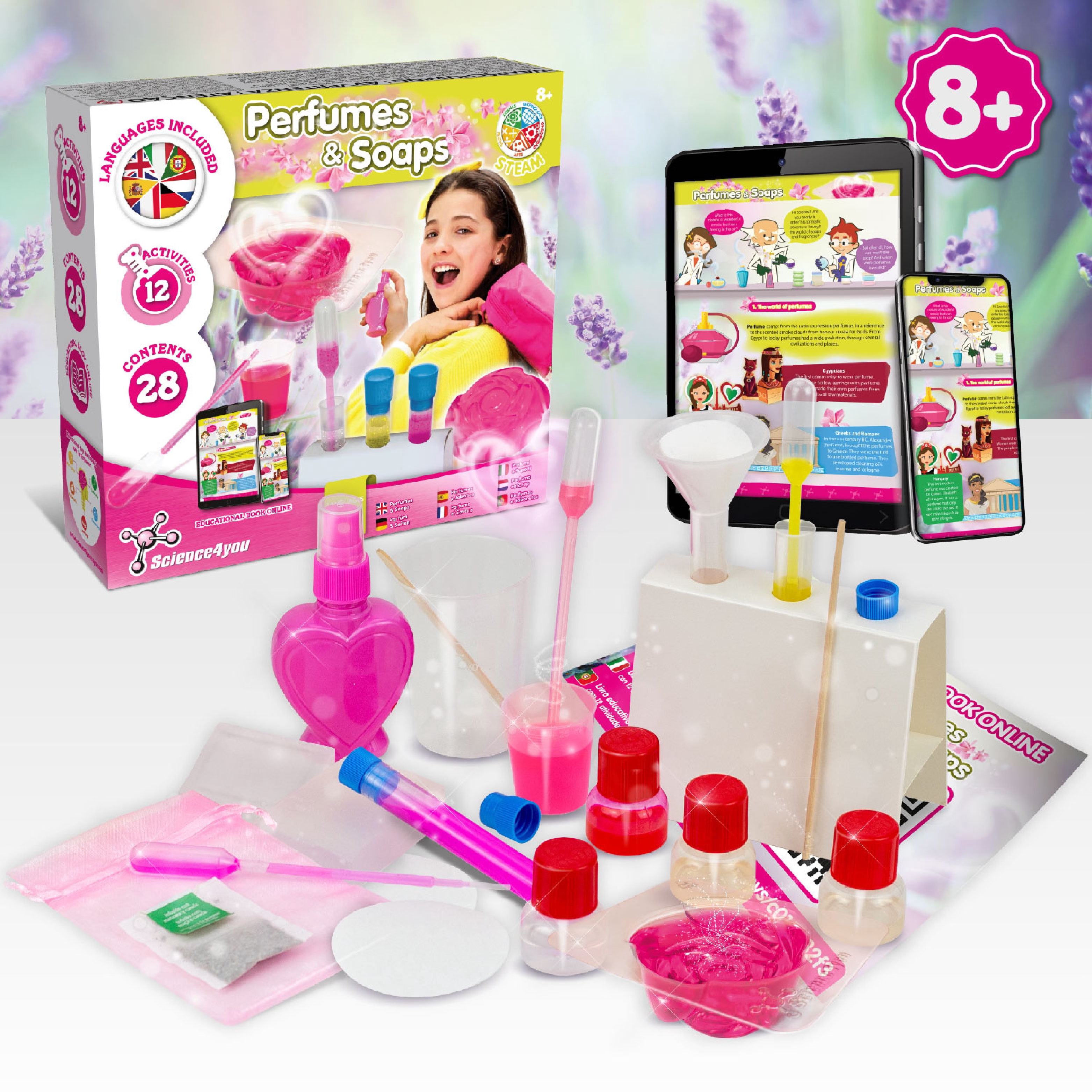 Science4you Perfume & Soap Making Kit - Educational Science Experiments for Kids - Craft Set for Girls & Boys - Age 8-10+