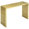 thumbnail image 5 of Modway Gridiron Stainless Steel Accent Console Table in Gold, 5 of 5