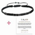 thumbnail image 1 of To my Son Bracelet Lady Men Woven Beaded Bracelet Braided Rope Wristband Gifts, 1 of 1