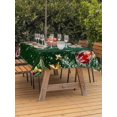 thumbnail image 3 of Outdoor Table Cloth with Umbrella Hole and Zipper,Christmas Green Waterproof Rectangle Tablecloth 60"x102",Winter Gold Star Red Xmas Balls Snowflake Table Cover for Outside Party Patio Picnic, 3 of 8
