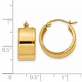 thumbnail image 4 of 14k Yellow Gold 8.25mm Hoop Earrings, 4 of 8