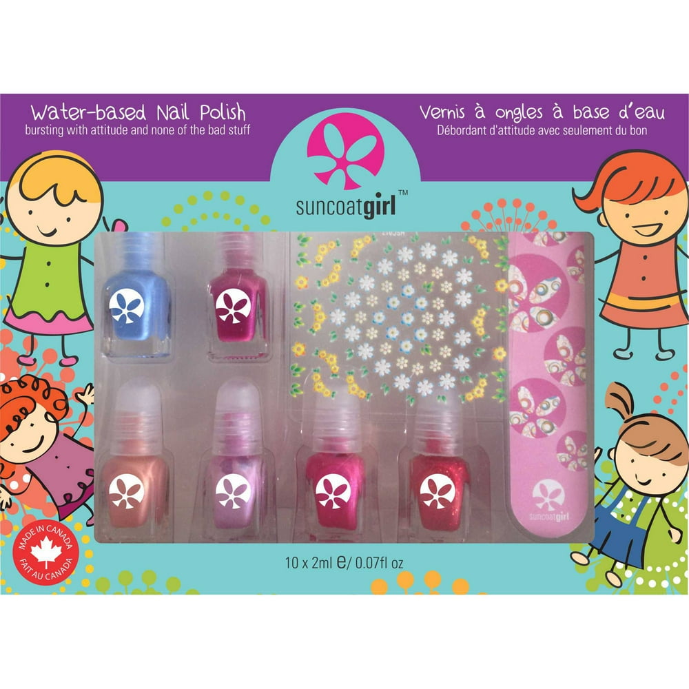 Kids Washable, Water Based Nail Polish Mini Mani Set
