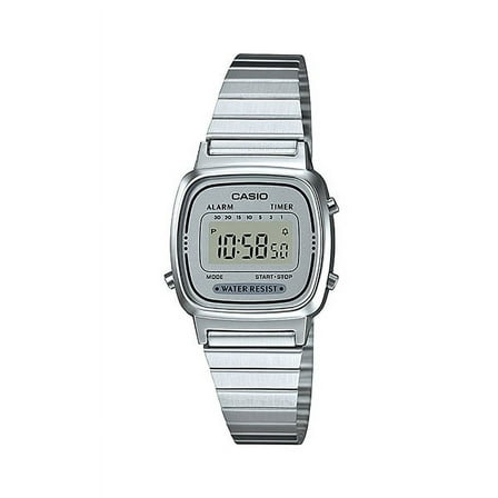 Casio Women's Illuminator LA670WA-7 Silver Stainless-Steel Quartz Fashion Watch