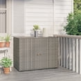 thumbnail image 1 of vidaXL Garden Storage Cabinet Grey 100x55.5x80 cm Poly Rattan, 1 of 5