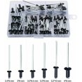 thumbnail image 2 of Black Rivet 120 Pieces Blind Rivets Rivets with Box Aluminum Rivet Pop Rivet Pop Rivets Assortment Round Open Rivets Aluminum Blind Rivets Dome Head Rivets for Metal, 2 of 5