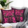 thumbnail image 2 of Outdoor Waterproof Pillow Covers Halloween Skull Pumpkin Ghost Face Decorative Throw Pillow Protectors,Abstract Rose Red and Black Pillowcase Cushion Cases for Patio Sofa Garden Couch,26x26in,2 Pack, 2 of 9