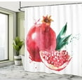 thumbnail image 5 of Ambesonne Fruit Shower Curtain, Hand Drawn Watercolor, 69"Wx75"L, Magenta Forest Green, 5 of 5