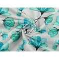 thumbnail image 6 of oneOone Rayon Aqua Blue Fabric Florals Sewing Material Print Fabric By The Yard 56 Inch Wide, 6 of 6