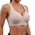 thumbnail image 5 of Aezemi Womens Front Closure Bras Plus Size Push up Wireless Lightweight Supportive Brassiere Older Women V Neck Thick Straps Comfy Everyday Bralette with No Underwire 40, 5 of 9
