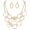 Beige, variant on Statement Necklace Earring Jewelry Sets for Women Layered Boho Gold Loop Chain Chunky Circle African Jewelry Sets for Women Gift