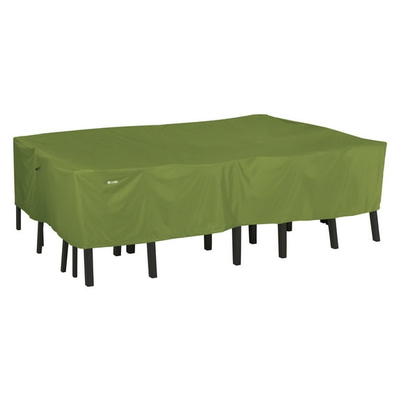 Classic Accessories Sodo Rectangular/Oval Patio Table & Chair Set Cover - Tough and Weather Resistant Patio Set Cover, Large