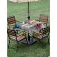 thumbnail image 5 of Square Outdoor Tablecloth with Umbrella Hole Spring Flowers Outside Table Cloth Waterproof Patio Table Cover Farmhouse Watercolor Floral Leaves Zipper Tablecloths for Picnic Party Camping 60x60 Inch, 5 of 8