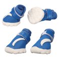 thumbnail image 3 of Botas de malla para perros, suaves, transpirables, evitan resbalones, cierre de gancho y bucle, zapatos para cachorros para caminar, escalar, azul tipo 3, 3 of 5