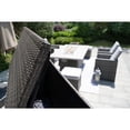 thumbnail image 4 of Ten Piece Outdoor Gray Wicker Multiple Chairs Seating Group Fire Pit Included With Cushions, 4 of 9