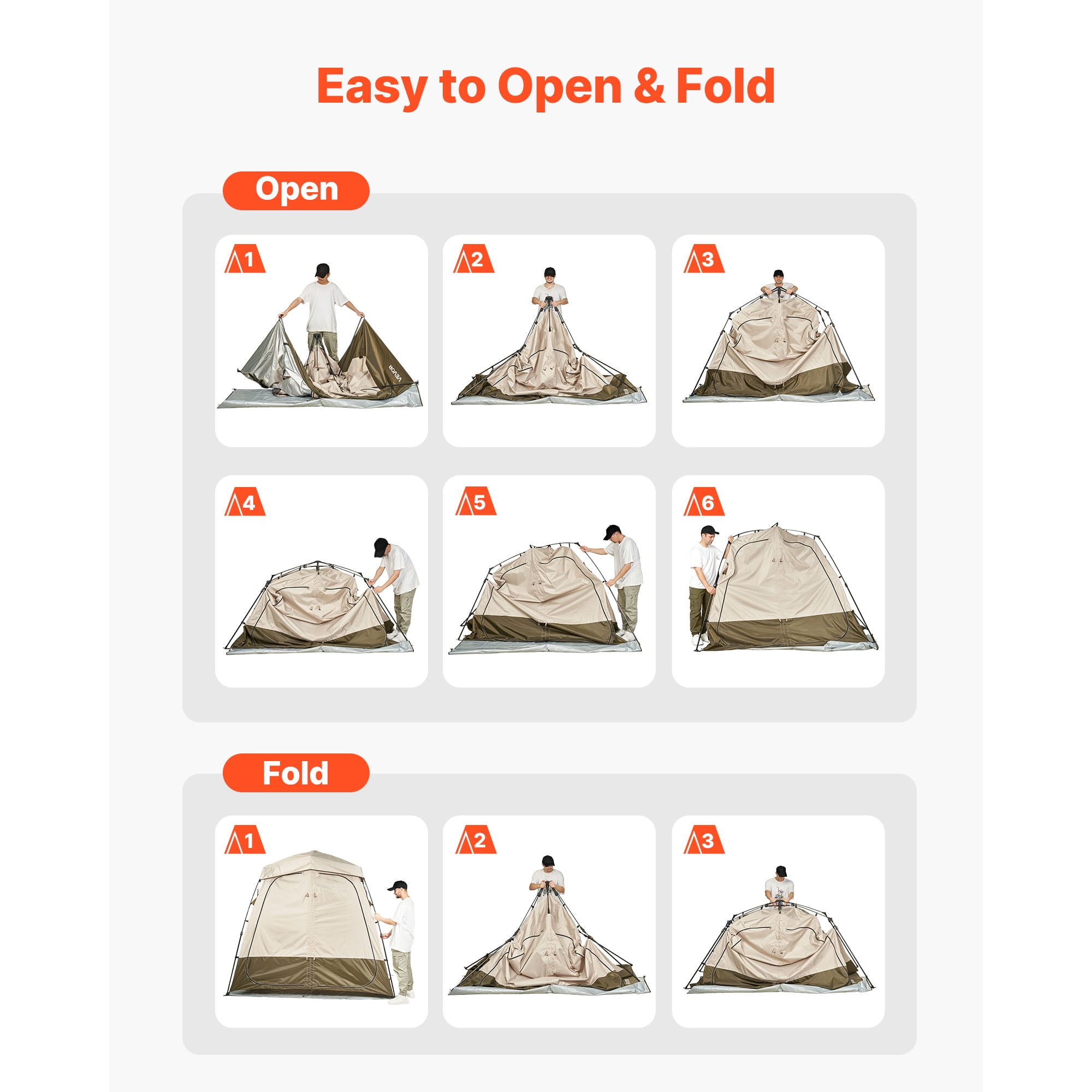 KFFKFF Portable 2-Room Privacy Tent for Camping, Foldable Changing Room with Ground Stakes, Ropes, Carry Bag, and Crossbar, Made of Durable 150D Oxford Fabric with Silver Coating
