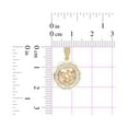 thumbnail image 4 of 14k Tricolor Gold, Mi Bautizo Baptism Christening Medal Pendant Religious Charm Round 15mm, 4 of 6
