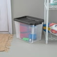 thumbnail image 4 of Sterilite 30 Qt Clear Plastic Storage Container Bin w/ Latch Lid, 24 Pack, 4 of 10