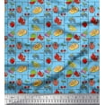 thumbnail image 1 of Soimoi Poly Georgette Fabric Mix Fruits Printed Craft Fabric by The Yard 52 Inch Wide, 1 of 3