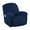 Dark Blue, variant on Enova Home Real Velvet Spandex Recliner Chair Slipcover with Elastic Bottom Side Pocket (Grey)