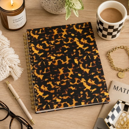 Pearhead Tortoiseshell Spiral Notebook, College-Ruled, 8 x 10.5 Inches