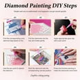 thumbnail image 7 of Cross Diamond Art Kits for Adults, Jesus Christ Cross 5D Diamond Painting Kit for Beginners, DIY Round Full Drill Painting for Home Wall Decor,YDP0214, 7 of 7