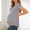 Gray, variant on Women's Maternity T-Shirts, Pleated Casual Crew Neck Short Sleeve Pregnancy Summer Tops Black Size M