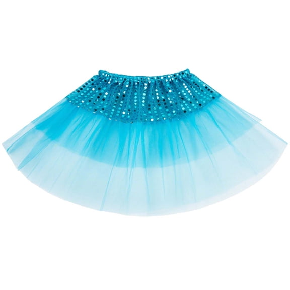 ZToonmas Girls' 2-8Y Sequin Waist Tutu Skirt Elastic Waist Tulle Skirt Kids' Ballet Dance and Performance Skirt