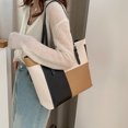 thumbnail image 4 of bestolf Color Block Tote Bag Handbag Stylish Commuter Shoulder Bag Tote Purse for Women Work Daily Life Parties Dating, 4 of 8