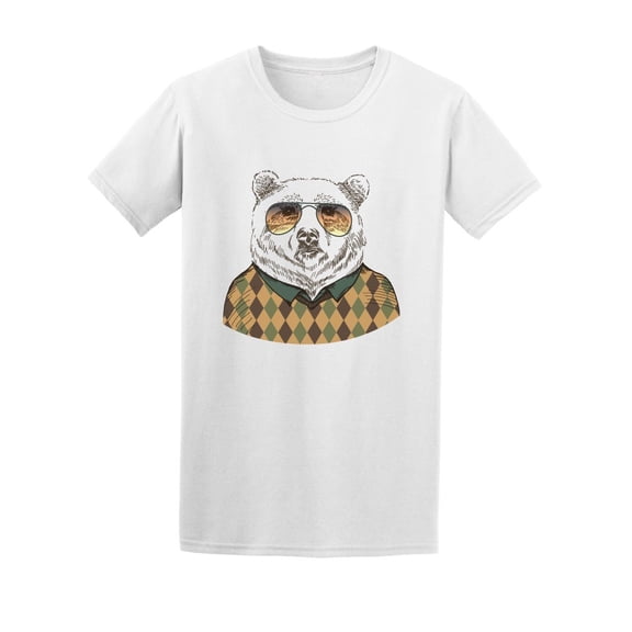 Retro Style Bear Sweaterportrait Tee Men's -Image by Shutterstock