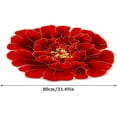 thumbnail image 2 of Floral Area Rugs Peony Flower Shape Area Rugs Non-Slip Rugs Floral Shaggy Carpet Bath Mat for Bedroom Living Room and Sofa, Red, 2.6'x2.6', 2 of 7