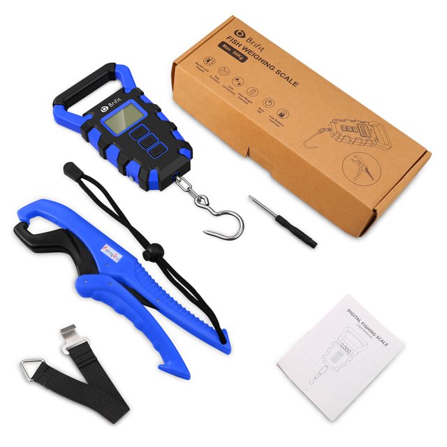 ORIA 50kg/110lb Báscula De Equipaje Digital De Alta Precisión Con Pinza De Pescado Y Regla Medida Para Pesca/Viajes/Peso Expreso huangjie unisex