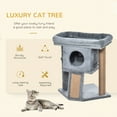 thumbnail image 3 of CoSoTower Cat Tree, Small Cat Tower with Perch, Scratching Post, Cat Condo, Toy Ball for Kitty, Indoor Use, Grey, 3 of 7