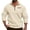 Beige, variant on Men's Stand Collar Half Zip Sweatshirt, Outdoor Casual Top, Spring Fall Fleece for Streetwear, Christmas, Hiking, Urban Exploration and Daily Comfort Wear,Beige,M