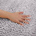 thumbnail image 3 of Unique Bargains Heart Shaped Chenille Bath Rugs Soft Shaggy Bath Mat Grey 20" x 24", 3 of 7