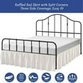 thumbnail image 4 of CHUANK Cottington Lane Ruffled Bed Skirt- Microfiber- White  Queen 16 Inch Drop Split Corner Bed Skirt With Platform, 4 of 5
