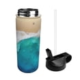 thumbnail image 2 of Yiaed Beach Print Water Bottle with Straw Lid, Stainless Steel Double Wall Insulated Water Bottle | Leak-Proof and Spill-Proof Water Bottle, 2 of 8