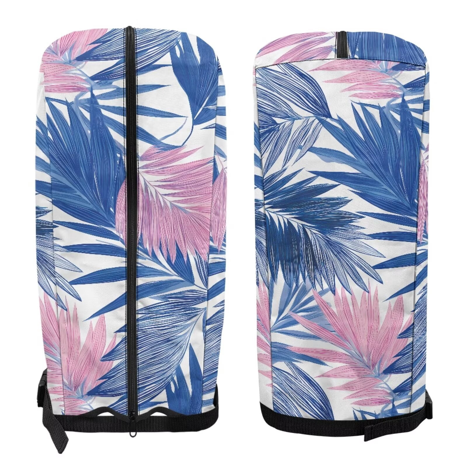 Chririnla Blue Monstera Portable Golf Bag Dust Cover with Snap Button Universal Club Protector for Most Stand Bags, Cart Bags & Tour Bags