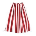 thumbnail image 5 of BRGZLK Women's Vintage Striped Midi Skirt Summer Trendy Loose Breathable Elastic High Waisted A Line Flowy Office Casual Skirt Red XXL, 5 of 6