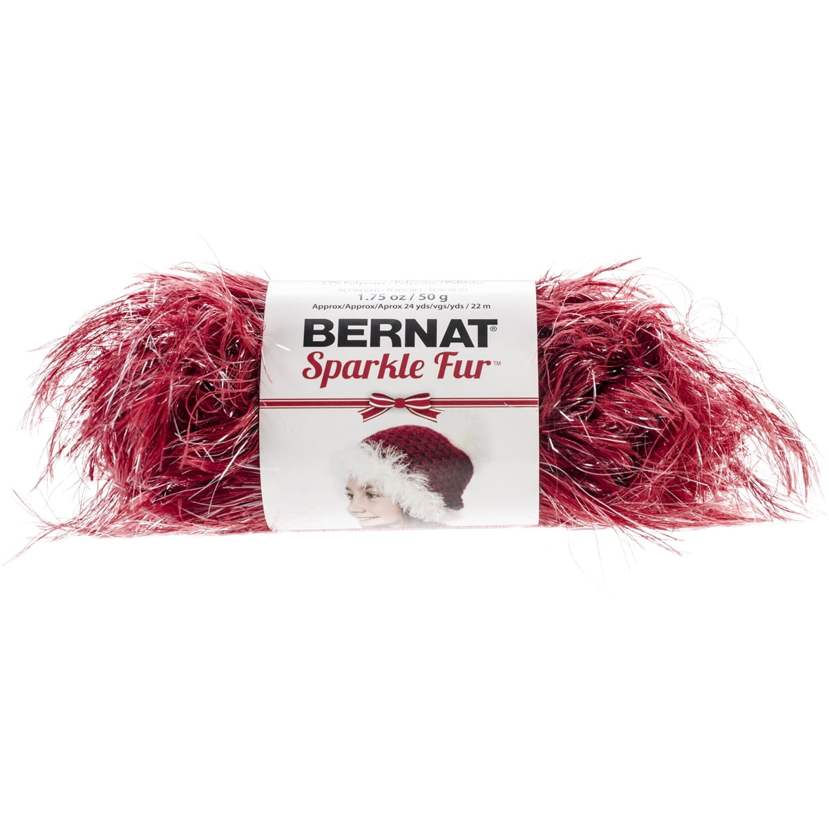Sparkle Fur Holiday YarnCranberry