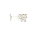 thumbnail image 4 of New 14k white Gold 0.16Ct Round Diamond flower stud Earrings Push Back Fastening, 4 of 12