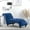 Blue, variant on Armless Lounge Chair With Generous Seat Area, High Foam, Decorative Bubble Nails, Velvet Material, Stable Base Constructional Support Relaxation Couch - Wide Seating Heavy Duty Construction