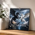thumbnail image 6 of LEFXSMR 2027 Desk Calendar, 8.27"x8.27" Dragon Spiral Bound Decorative 12-Month Planner Desk Calendar, Calendar for Study Office Home Decor Gifting, 6 of 7