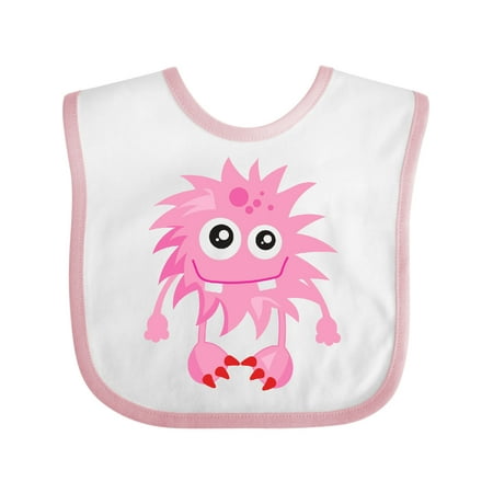 

Inktastic Furry Monster Pink Monster Cute Monster Silly Gift Baby Boy or Baby Girl Bib
