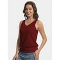 thumbnail image 2 of Women's Summer V Neck Tank Top Basic Sleeveless Casual Fit Shirts, 2 of 6