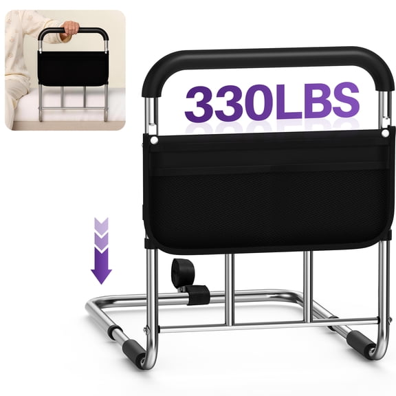 KEKOY Bed Rails for Seniors Safety Guard with Heights Adjustable, Bed Assist Rail for Elderly Adults with Free Storage Bag and Fixing Strap